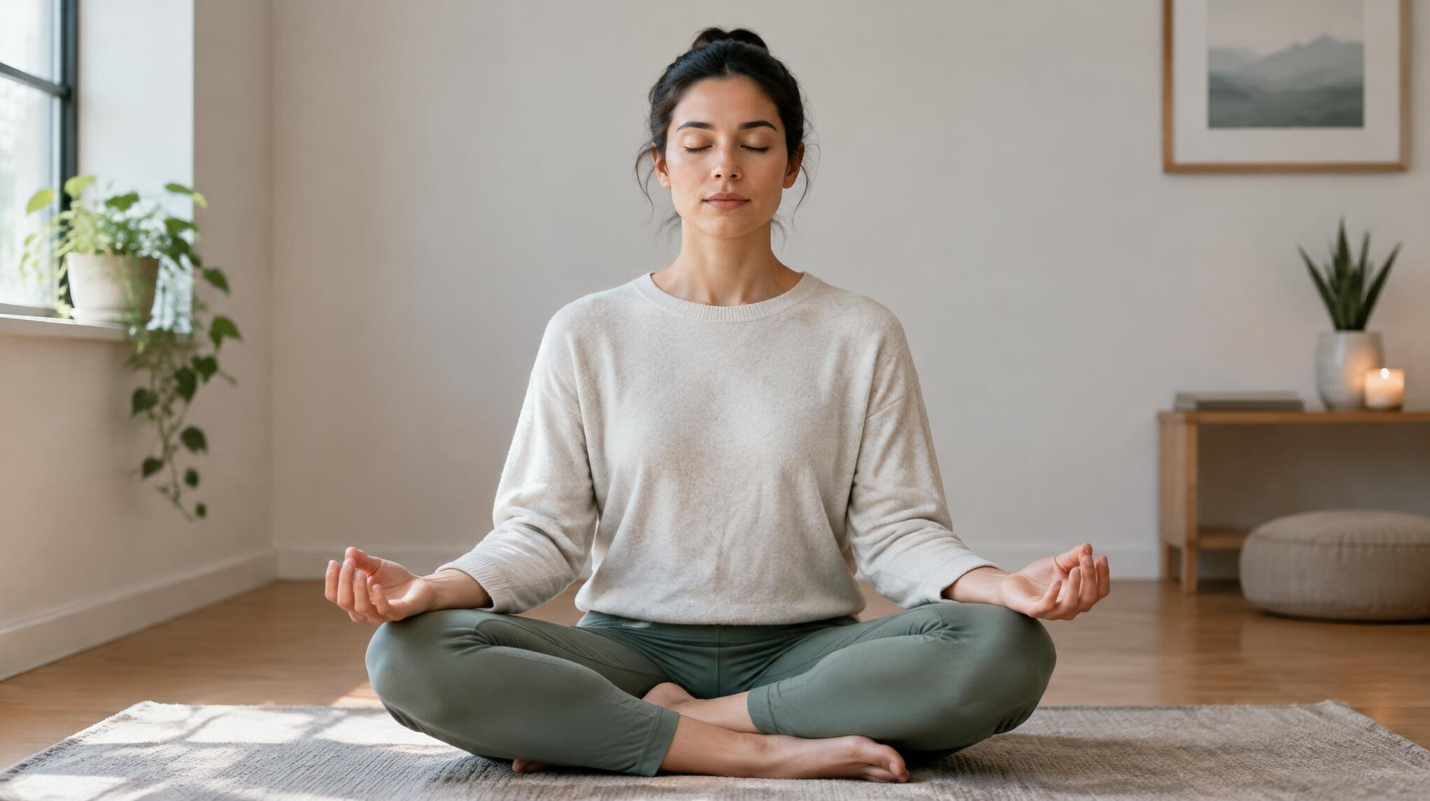 person practicing mindfulness
