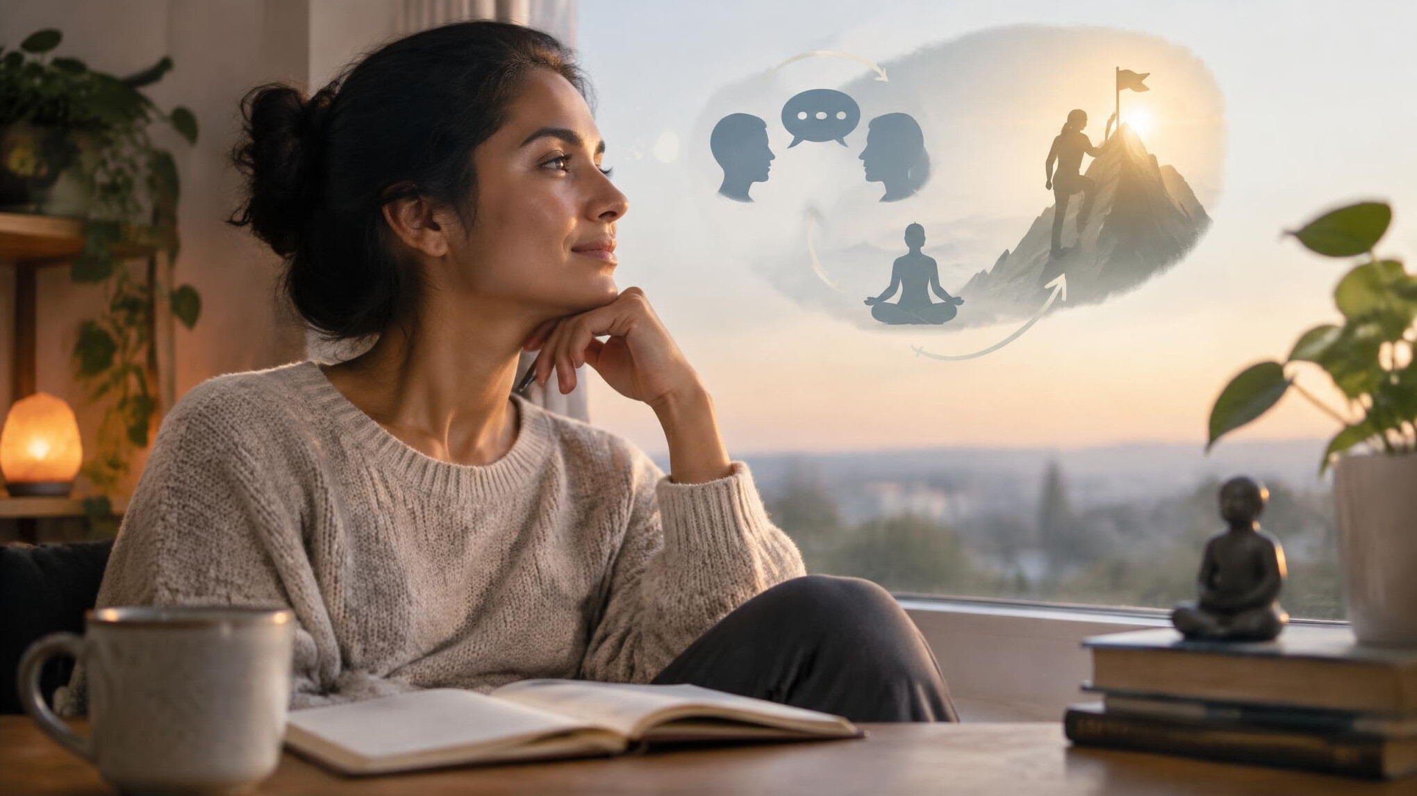 person reflecting on talk
