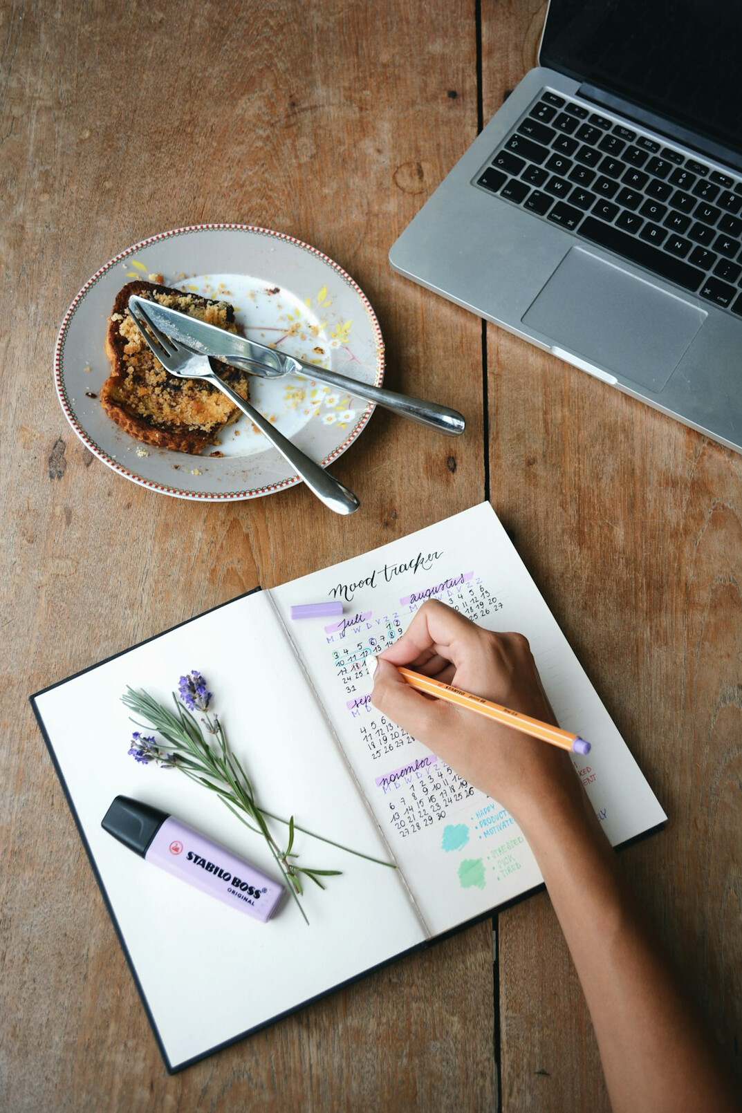 person journaling morning routine